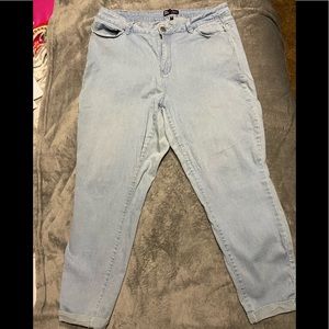 YMI light wash high rise jeans
